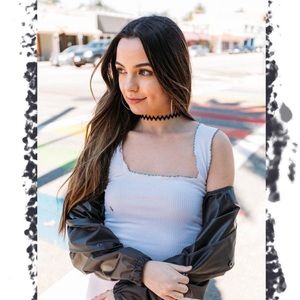 Ribbed Straight Neck Crop Top